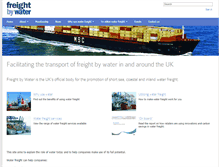 Tablet Screenshot of freightbywater.fta.co.uk